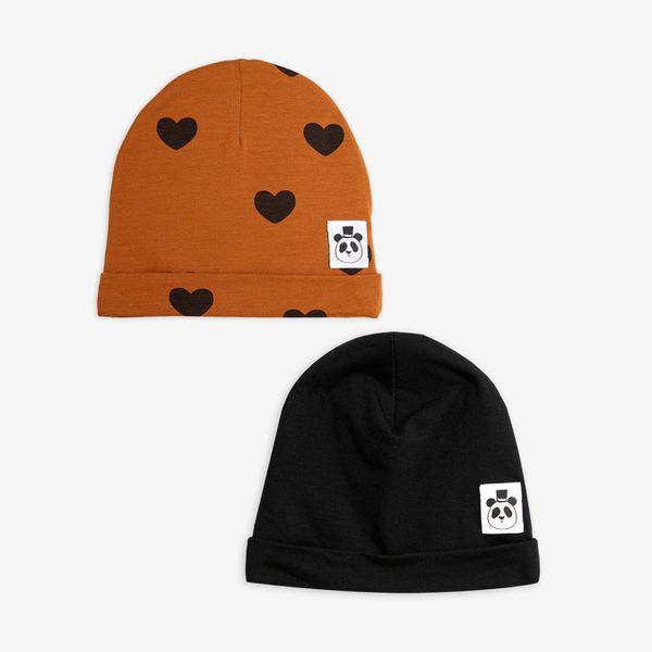 2-pack Basic Hearts Beanie