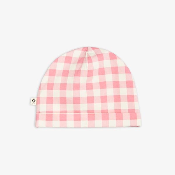 Gingham Check Beanie