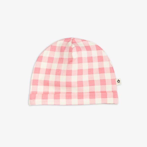 Gingham Check Beanie