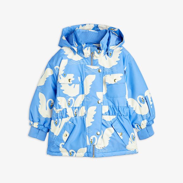 ミニロディーニ mini rodini ミリタリー　ジャケット　スキーウェア Swan Soft Ski Jacket Blue | Mini Rodini