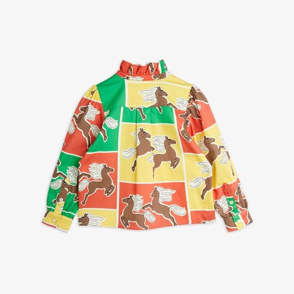 Horses Woven Frill Blouse