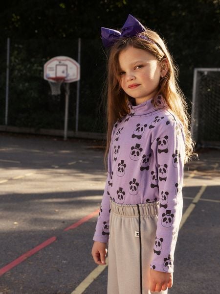 Panda Turtleneck Long Sleeve T-shirt