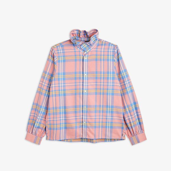 Check Adult Woven Flannel Blouse