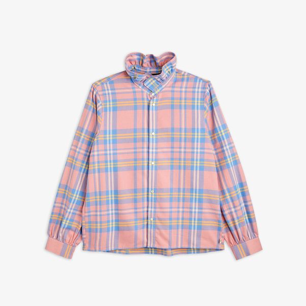 Check Adult Woven Flannel Blouse