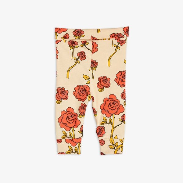 Roses Newborn Leggings Red