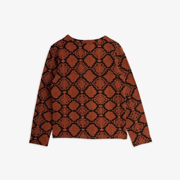Snakeskin Långärmad T-shirt Brun