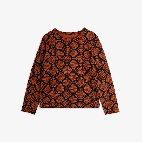 Snakeskin Långärmad T-shirt Brun