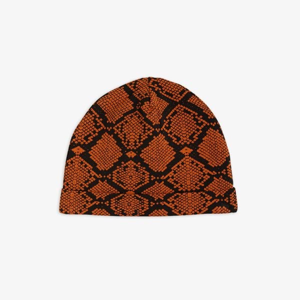 Snakeskin Beanie Brown