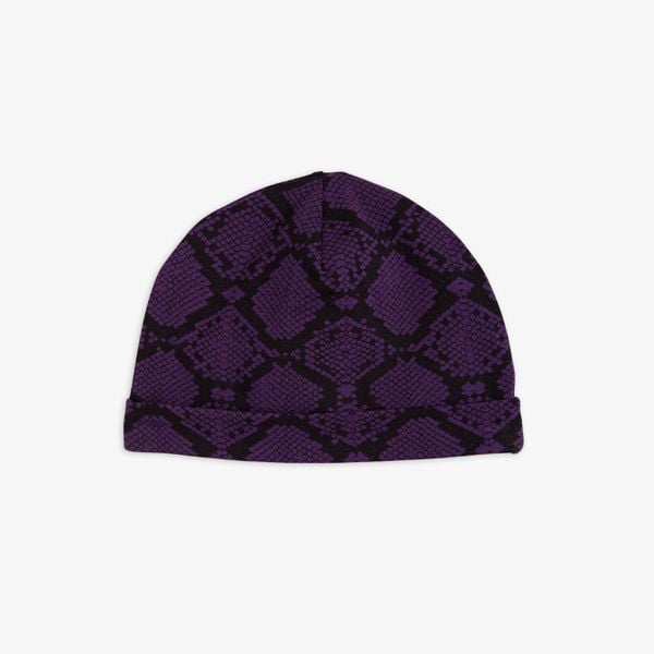 Snakeskin Beanie Purple