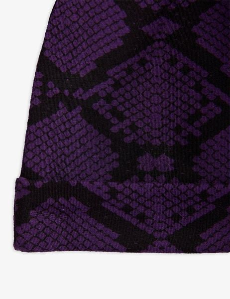 Snakeskin Beanie Purple