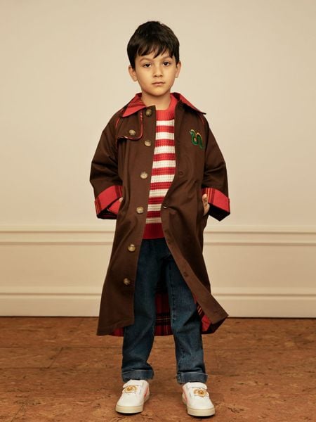 Twill trenchcoat