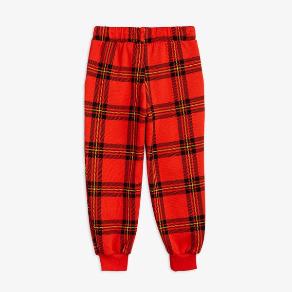 Check Sweatpants Red