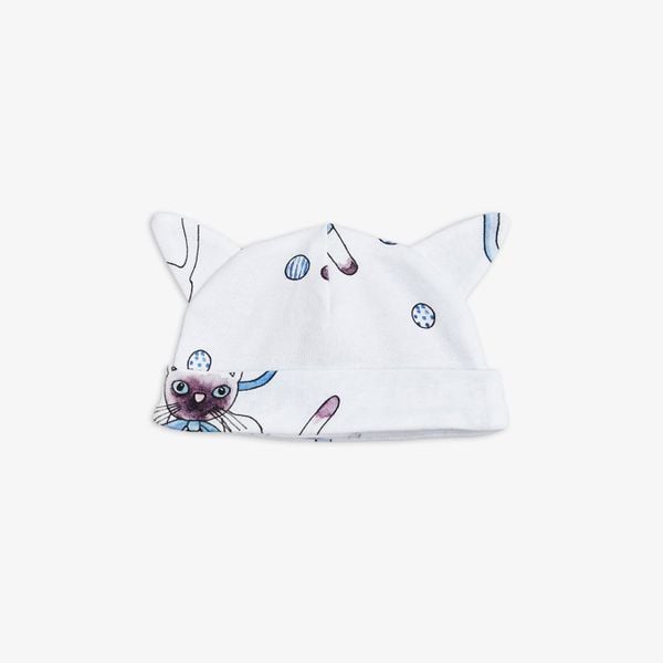 Siamese Cat Baby Beanie With Ears