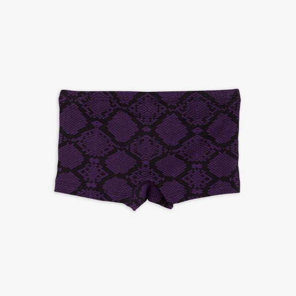 Upcycled Snakeskin Hipsters Purple