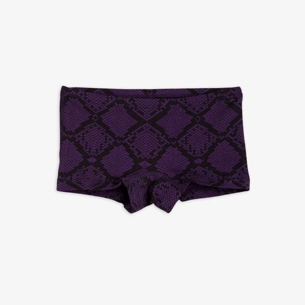 Upcycled Snakeskin Hipsters Purple