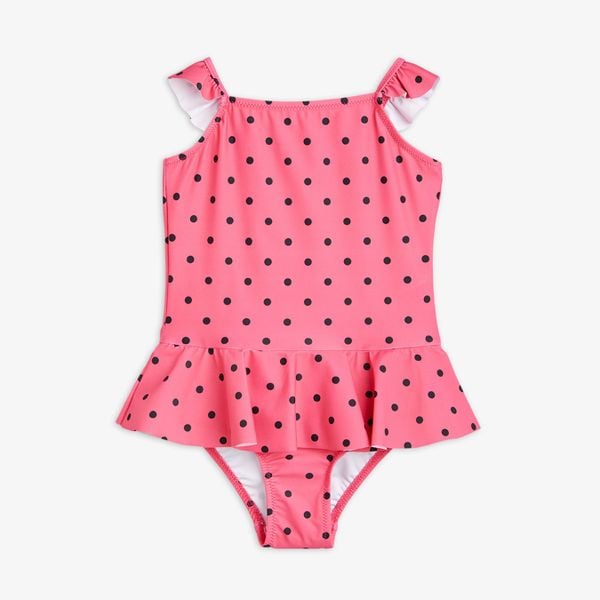 Polka Dot UV Swimsuit with Skirt