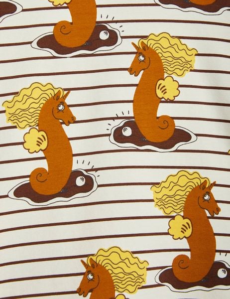 Unicorn Seahorse T-Shirt Brown