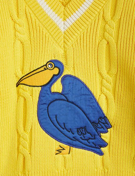 Pelican Knit V-Neck Sweater