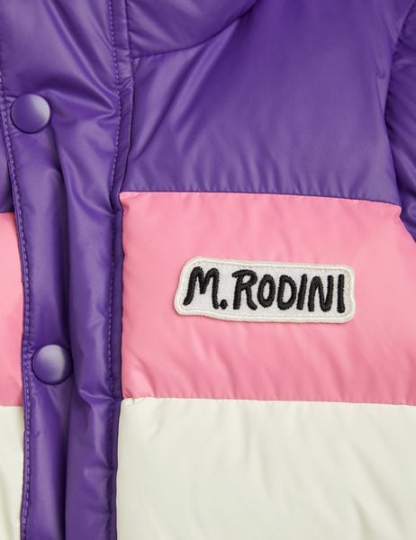 Zipper Sleeve Puffer Jacket Purple