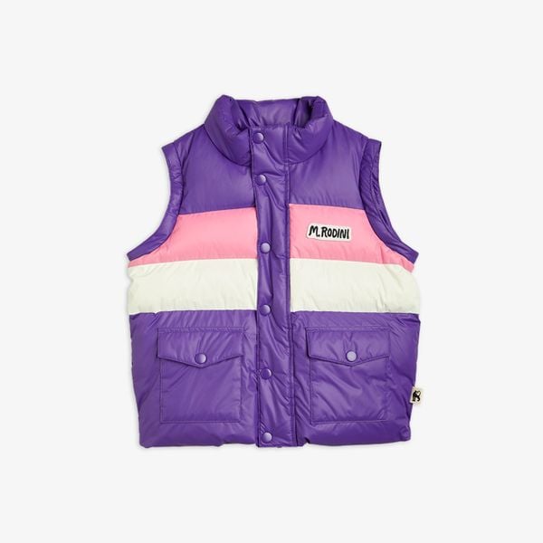 Zipper Sleeve Puffer Jacket Purple