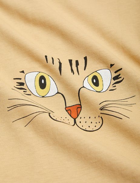 Cat Face Långärmad T-Shirt