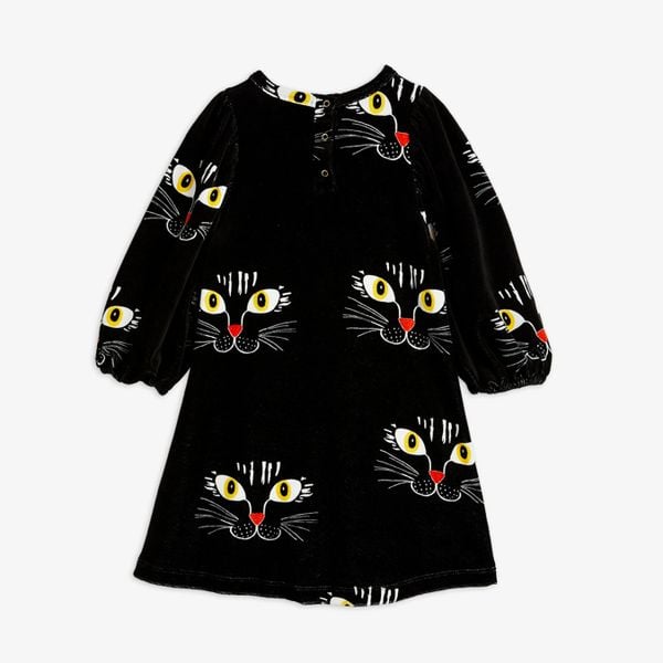 Cat Face Velour Dress