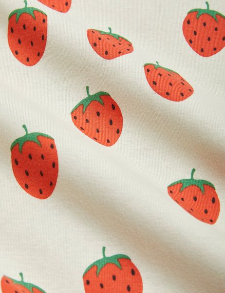 Upcycled Strawberries Baby Blanket