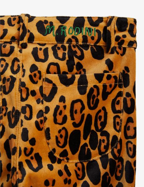 Leopard Flared Velvet Trousers