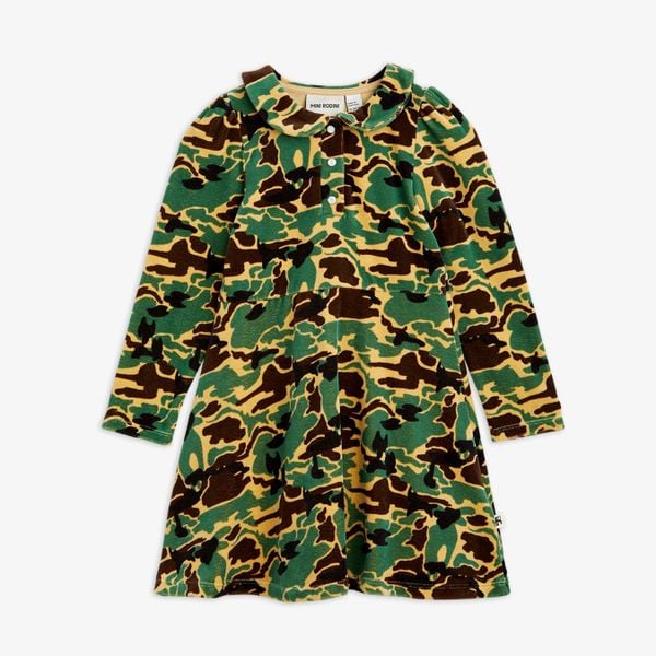 Camo Velourklänning