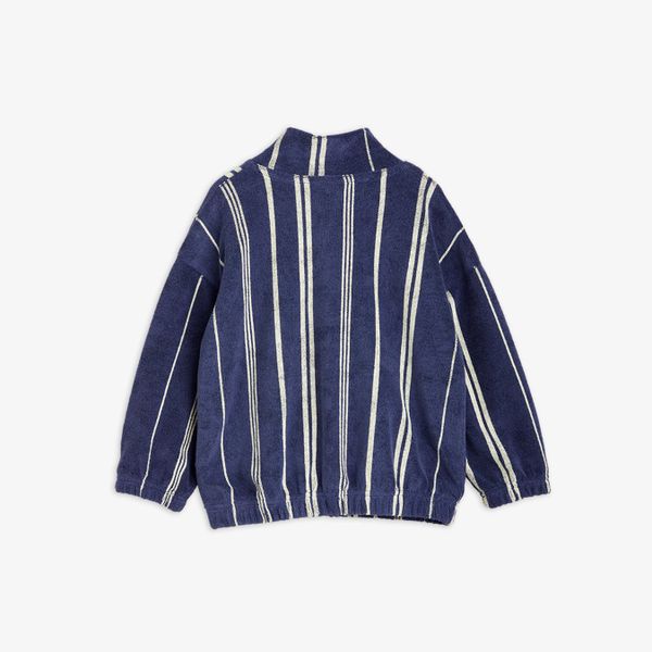Upcycled Stripe Half-zip Sweatshirt