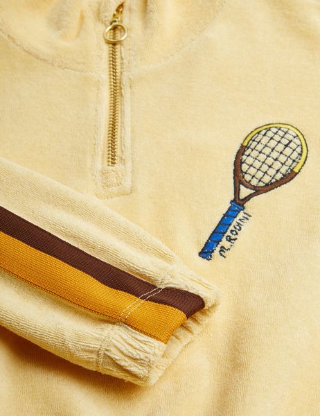 Tennis Broderad Half Zip Sweatshirt