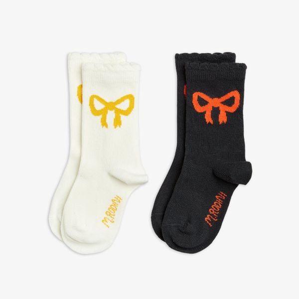 Bow 2-Pack Scallop Socks