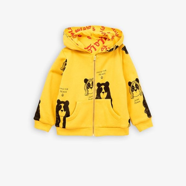 Imagine peace vändbar zip hoodie