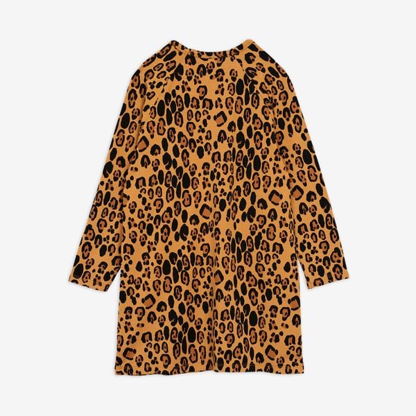 Basic Leopard Long Sleeve Dress