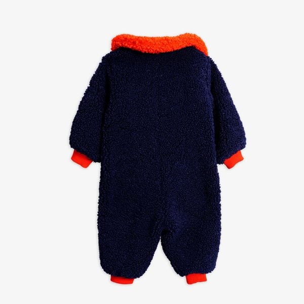 Faux fur baby overall