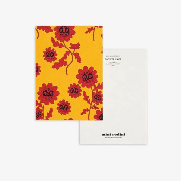 Flower Face Greeting Card