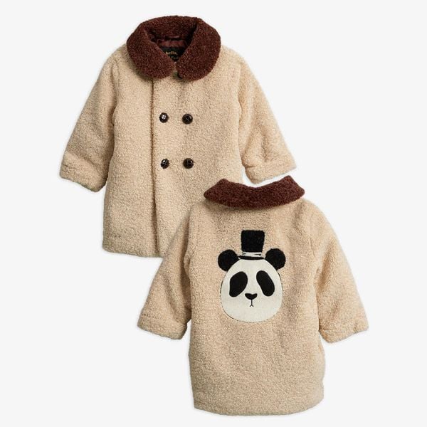 Panda faux fur coat