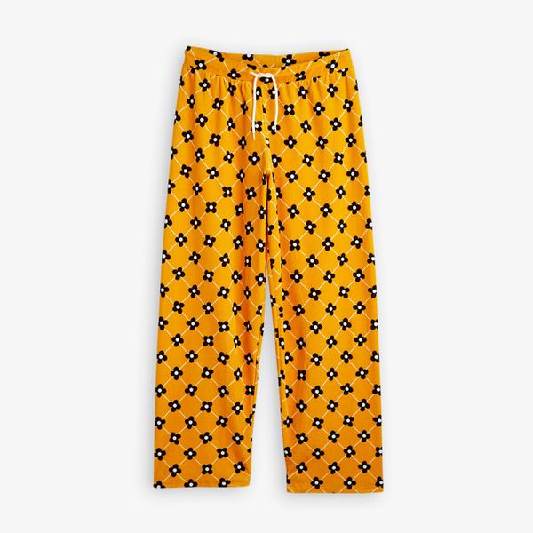 Adult Flower check velour trousers