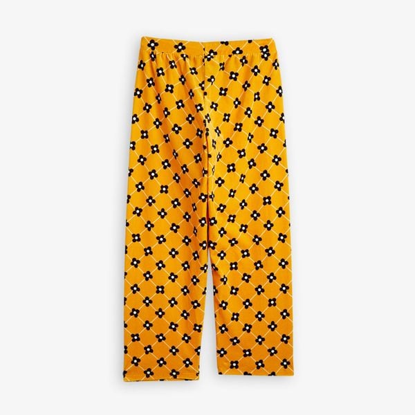 Adult Flower check velour trousers