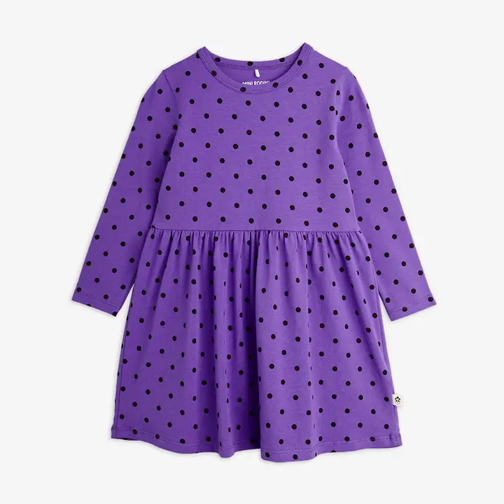 Polka Dot Long Sleeve T-shirt Purple | Mini Rodini