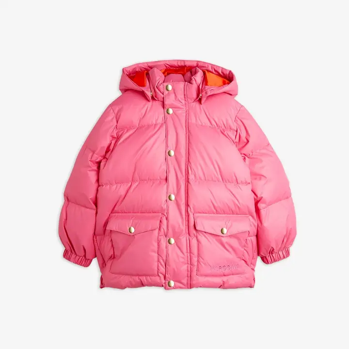 Strawberries Puffer Jacket Green | Mini Rodini