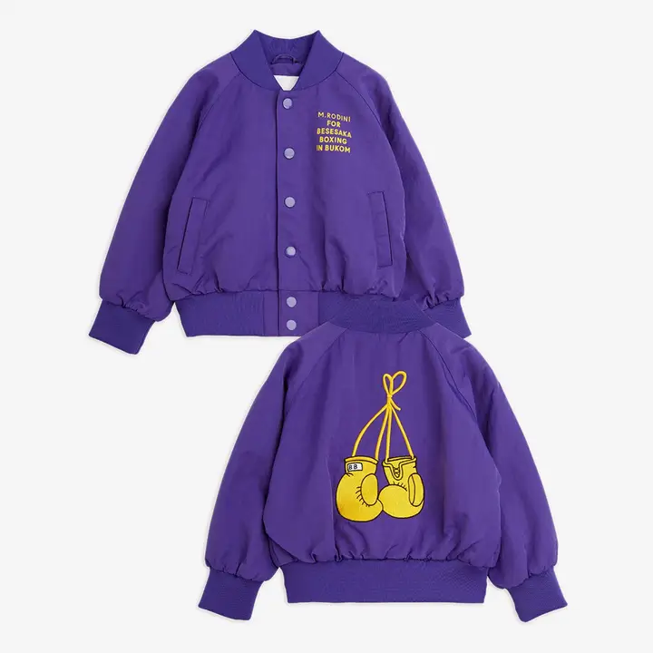 Besesaka Adult Satin Baseball Jacket Purple Mini Rodini