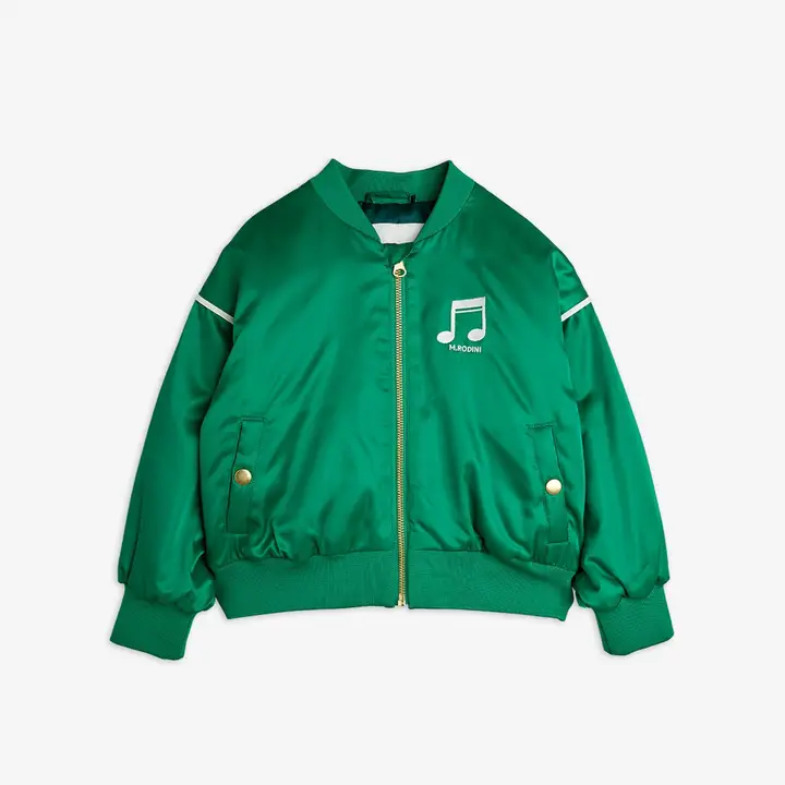 Note Satin Baseball jacket 