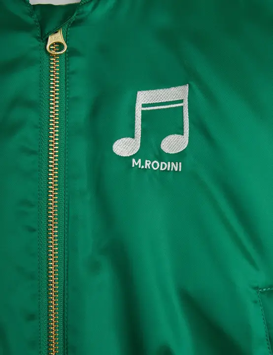 Note Satin Baseball jacket 