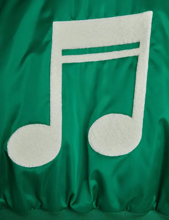 Note Satin Baseball jacket 