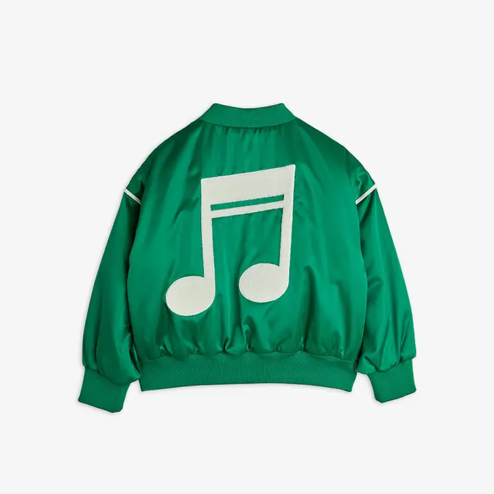 Note Satin Baseball jacket 