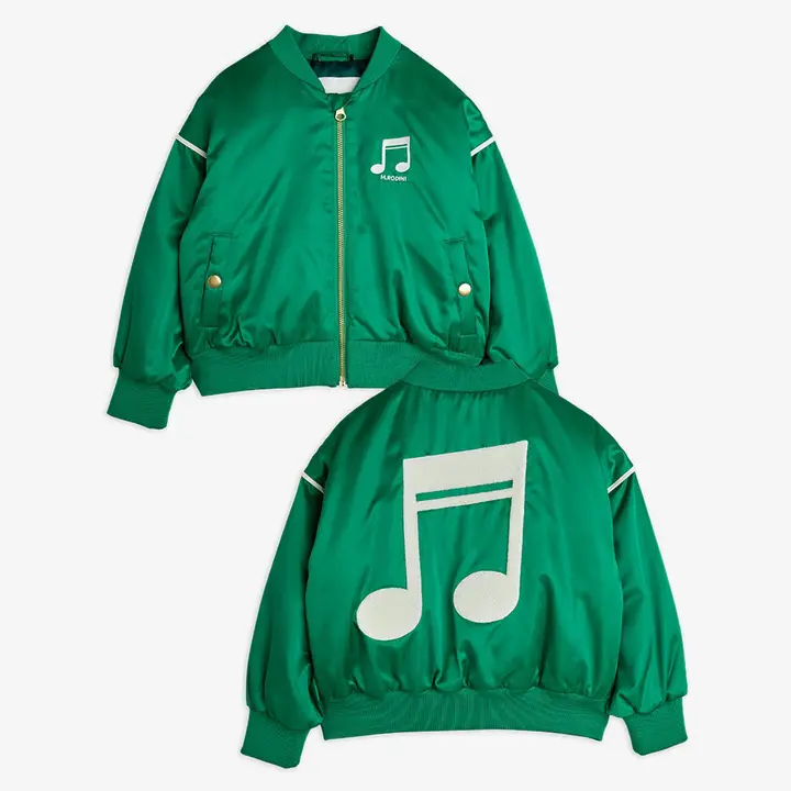 Note Satin Baseball jacket 