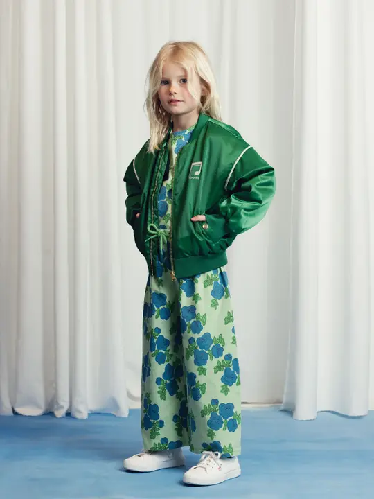 Note Satin Baseball jacket 