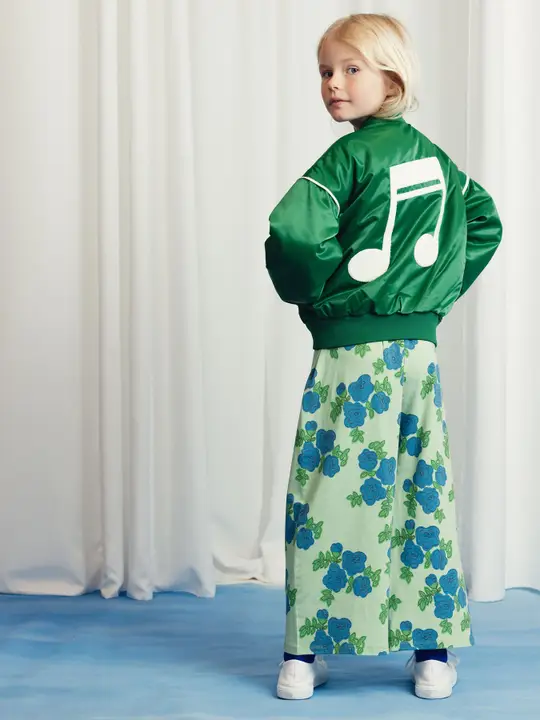 Note Satin Baseball jacket 