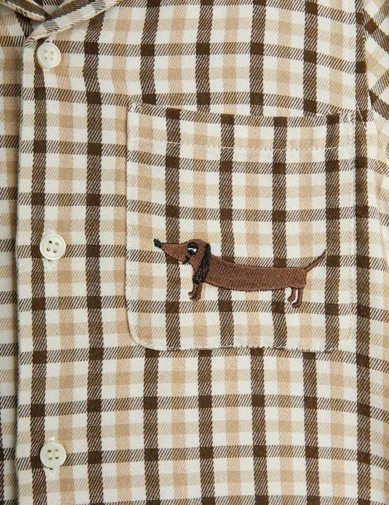 Gingham woven shirt 